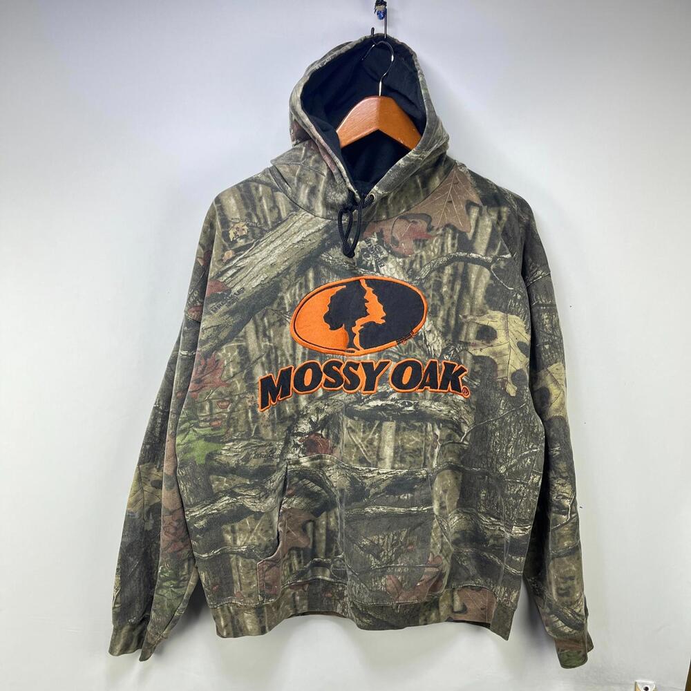 Vintage Mossy Oak Tree Camo Hoodie XL